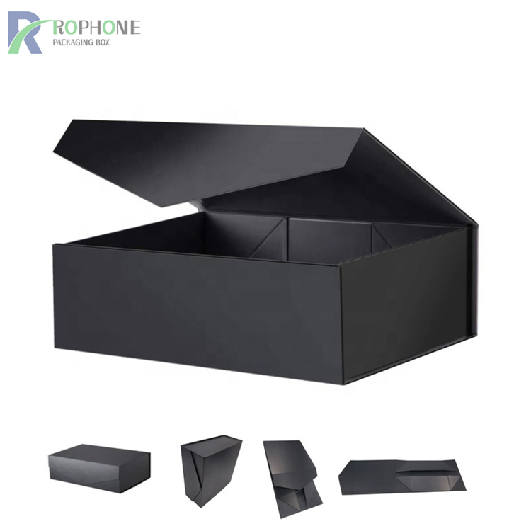 black cardboard gift box